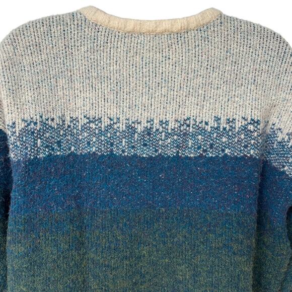 Vintage Staccato Sweater White Blue Green Gray Crewneck Pullover Women's Large - Picture 7 of 10